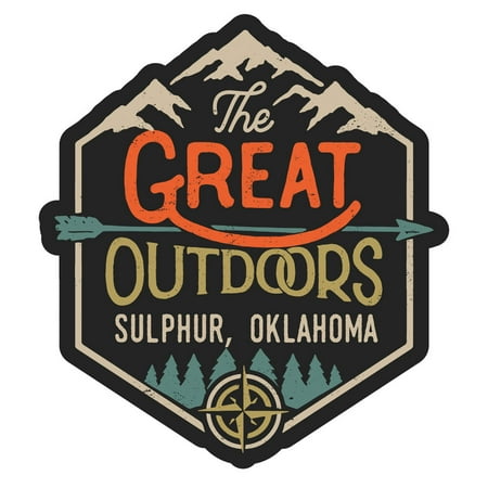 Sulphur Oklahoma The Great Outdoors Design 4-Inch Magnet
