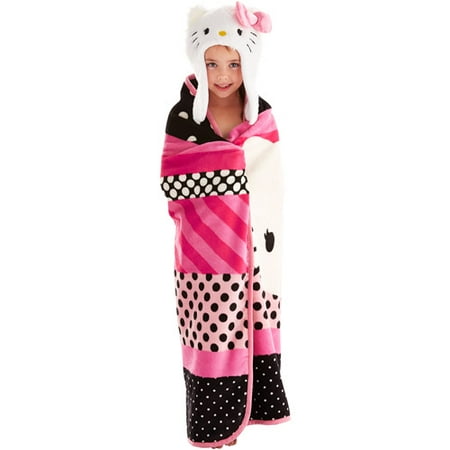 Sanrio Hello Kitty Hoodiwink Cozy Hat and Throw Wrap Set