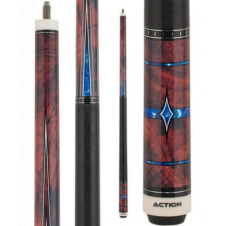 Action ACT155 Fractal Pool Cue - Burl w/ Blue Diamonds & Points - 21oz
Action ACT155 Fractal Pool Cue - Burl w/ Blue Diamonds & Points - 21oz