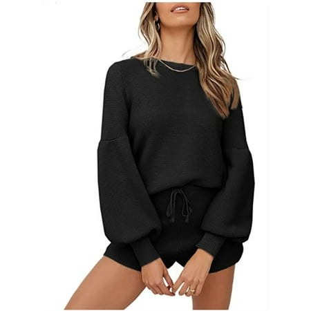 Auburet Womens Two Piece Lounge Sets Latern Long Sleeve Crop Top and Drawstring Shorts Sweater Pajamas
Auburet Womens Two Piece Lounge Sets Latern Long Sleeve Crop Top and Drawstring Shorts Sweater Pajamas
