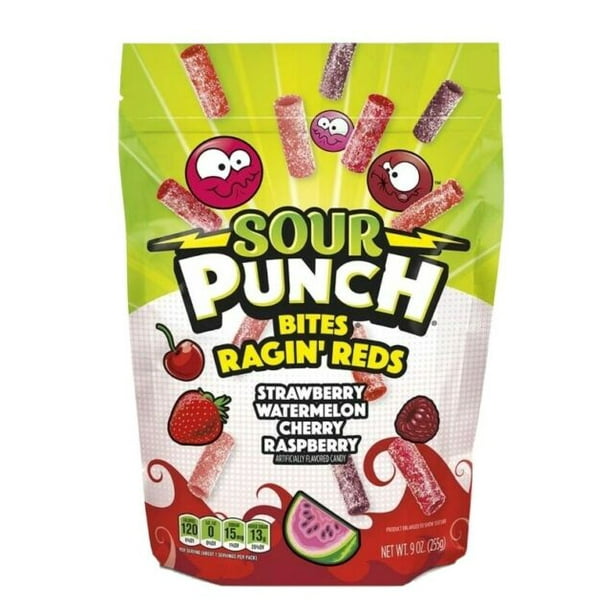 Sour Punch Bites Chewy Ragin' Reds Candies, 9 Oz.