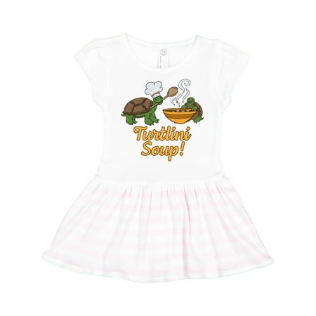 Inktastic Turtlini Soup with Cute Turtle Chefs Gift Toddler Girl Dress