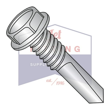 12-24 x 2 Self-Drilling Screws | Machine Screw Thread | Unslotted Hex Washer Head | #5 Drill Pt | 410 Stainless Steel (Quantity: 900)
12-24 x 2 Self-Drilling Screws | Machine Screw Thread | Unslotted Hex Washer Head | #5 Drill Pt | 410 Stainless Steel (Quantity: 900)