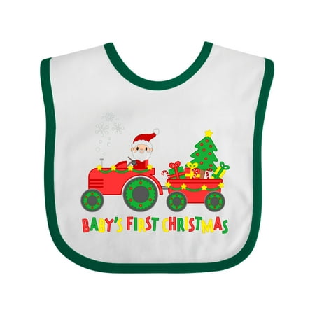 Inktastic Baby s First Christmas Santa on Christmas Tractor Gift Baby Boy or Baby Girl Bib
Inktastic Baby s First Christmas Santa on Christmas Tractor Gift Baby Boy or Baby Girl Bib