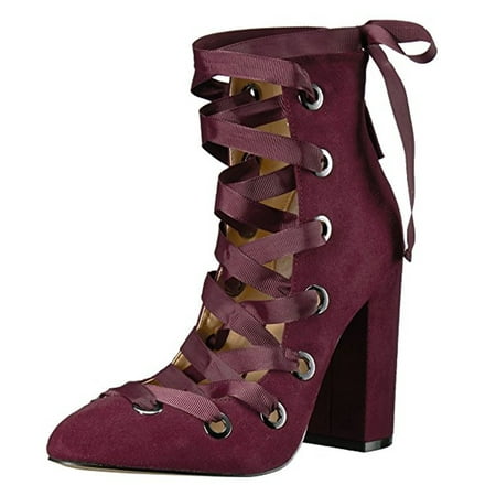 Daya by Zendaya Women s NAJAH Ankle Boot WINE 7.5