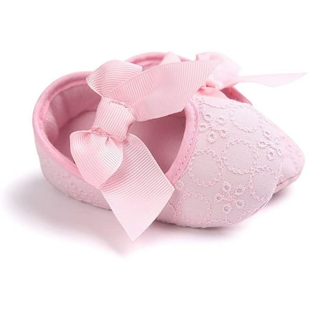 NEGJ Baby Girl Fashion Embroidered Shoes Soft Sole Toddler Shoes Bow Princess Shoes