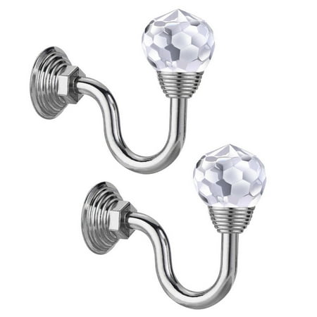 HEVIRGO 1 Pair Wall Mounted Crystal Hook Home Curtain Umbrellas Keys Cloths Cap Holder Aluminium Alloy
HEVIRGO 1 Pair Wall Mounted Crystal Hook Home Curtain Umbrellas Keys Cloths Cap Holder Aluminium Alloy