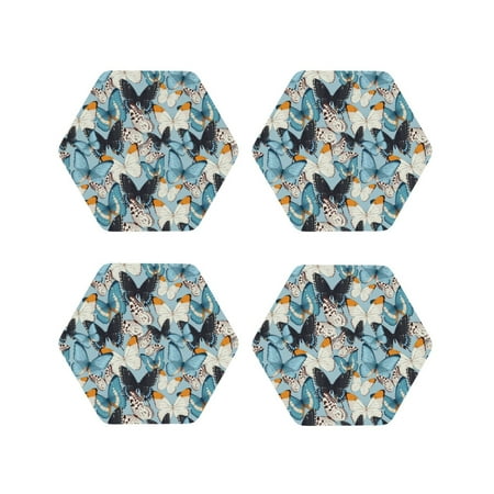 Naloa Butterflys Leather Coasters for Drinks Durable Drink Coasters 4 Set for Tabletop Protection Luxurious Home Décor and Housewarming Gift ( {designName})Hexagon
Naloa Butterflys Leather Coasters for Drinks Durable Drink Coasters 4 Set for Tabletop Protection Luxurious Home Décor and Housewarming Gift ( {designName})Hexagon