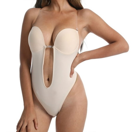 Bodysuit Bra Deep V Bra Sexy Bodysuit for Women Party Night Tummy Control Shapewear - Skin colour
Bodysuit Bra Deep V Bra Sexy Bodysuit for Women Party Night Tummy Control Shapewear - Skin colour