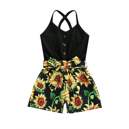 Calsunbaby Toddler Girls Short Jumpsuit Summer Sleeveless Floral Print One-Piece Strap Romper
Calsunbaby Toddler Girls Short Jumpsuit Summer Sleeveless Floral Print One-Piece Strap Romper