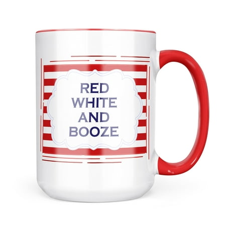 

Christmas Cookie Tin Red White and Boozed Fourth of July Red Stripes Mug gift for Coffee Tea lovers