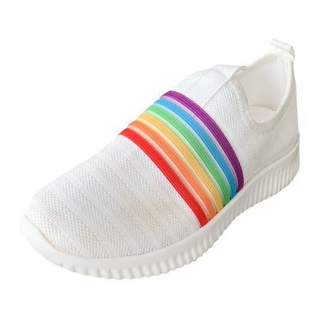 JINMGG Sneakers for Women Plus Clearance Women s Fashion Casual Rainbow Slip On Mesh Breathable Sport Sneakers Shoes White 37
JINMGG Sneakers for Women Plus Clearance Women s Fashion Casual Rainbow Slip On Mesh Breathable Sport Sneakers Shoes White 37