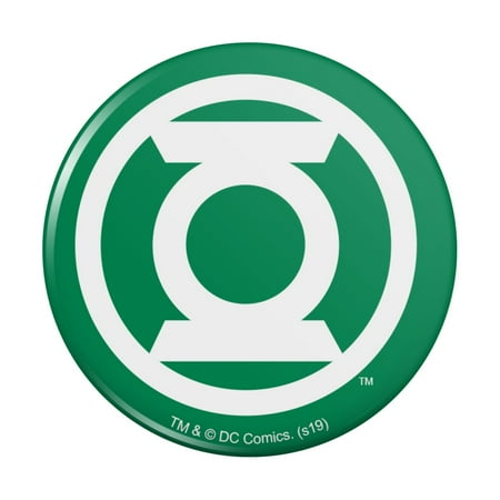 Green Lantern White Logo Kitchen Refrigerator Locker Button Magnet