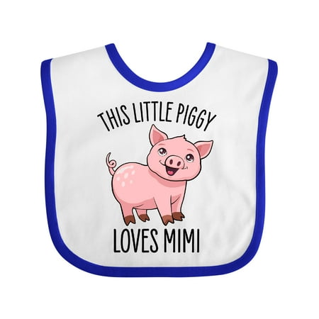 Inktastic This Little Piggy Loves Mimi- Cute Gift Baby Boy or Baby Girl Bib