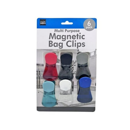 Kole Imports GE768-8 Magnetic Bag Clips with Soft Grip Pack of 6 - Case of 8
