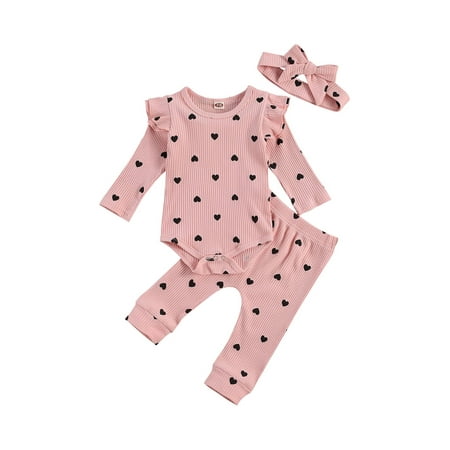 IZhansean Newborn Baby Girl 3Pcs Outfits Ruffle Love Heart Print Romper Top+Pants+Headband Fall Winter Clothes Pink 12-18 Months
IZhansean Newborn Baby Girl 3Pcs Outfits Ruffle Love Heart Print Romper Top+Pants+Headband Fall Winter Clothes Pink 12-18 Months