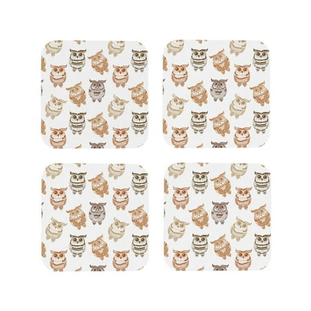 Leather Coasters with Heat-resistant for Drinks Simple Cute Owls Cup Coasters Cup Pad Mat for Tabletop Protection Coffee Table Office Desk and Housewarming Gift
Leather Coasters with Heat-resistant for Drinks Simple Cute Owls Cup Coasters Cup Pad Mat for Tabletop Protection Coffee Table Office Desk and Housewarming Gift
