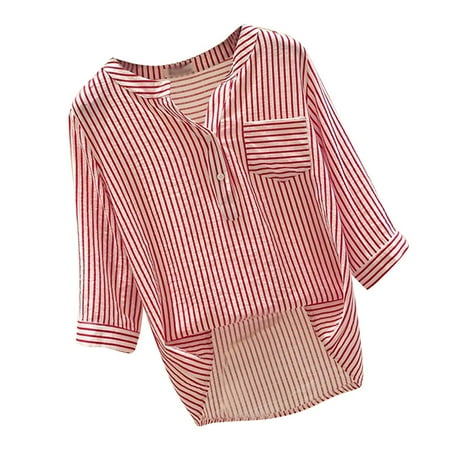 Bospose Half Sleeve Shirt Women Girls V-Neck Shirt Pink Bustier Top Women Fashion re Tops Button Stripe T-Shirt Blouse Lady Top T-Shirt S
Bospose Half Sleeve Shirt Women Girls V-Neck Shirt Pink Bustier Top Women Fashion re Tops Button Stripe T-Shirt Blouse Lady Top T-Shirt S