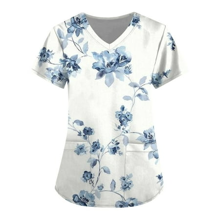TKing Fashion Independence Day Women Plus Size Scrubs Top V-Neck Short Sleeve Printed Pockets Work Blouse for Women Dark Blue 3XL
TKing Fashion Independence Day Women Plus Size Scrubs Top V-Neck Short Sleeve Printed Pockets Work Blouse for Women Dark Blue 3XL