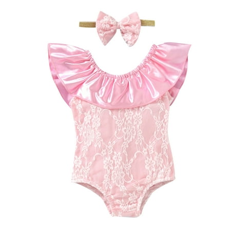 Frobukio Summer Toddler Kids Girls Swimsuit Lace Ruffles Swimwear Princess Bow Bathing Suit + Headband Beachwear Pink 5-6 Years
Frobukio Summer Toddler Kids Girls Swimsuit Lace Ruffles Swimwear Princess Bow Bathing Suit + Headband Beachwear Pink 5-6 Years