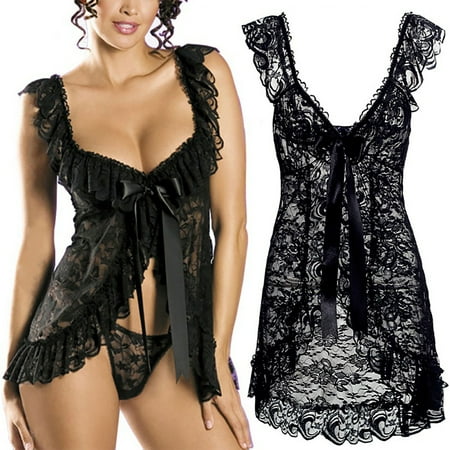 Aiilophu Ladies Solid Color Sexy Lingerie Lace Lace Bow Nightdress Panties Two Piece Set
Aiilophu Ladies Solid Color Sexy Lingerie Lace Lace Bow Nightdress Panties Two Piece Set