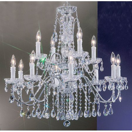 Daniele 12-Light Crystal Chandelier (Chrome - Crystalique)