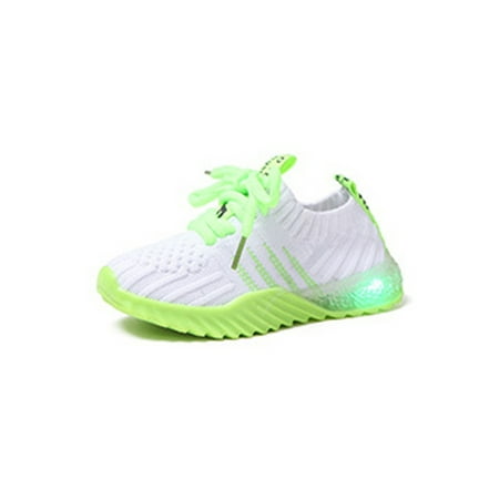 Fangasis Kids Running Shoes Knit Upper Walking Shoe Slip On Sneakers Girls Boys Sock Sneaker Gym Anti-Slip Sports White Green 4C
Fangasis Kids Running Shoes Knit Upper Walking Shoe Slip On Sneakers Girls Boys Sock Sneaker Gym Anti-Slip Sports White Green 4C