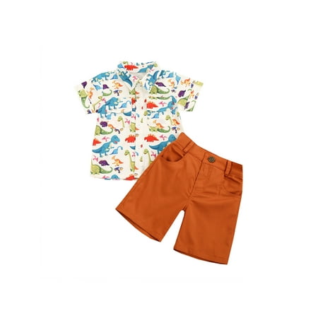 Calsunbaby Summer Boys Clothes Sets Pineapple/Dinosaur Printed Short Sleeve Shirt and Short
Calsunbaby Summer Boys Clothes Sets Pineapple/Dinosaur Printed Short Sleeve Shirt and Short