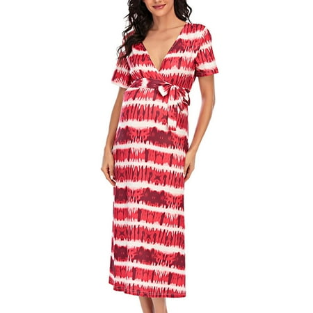 asdoklhq Maternity Dress Plus Size Dress V-neck Short-sleeved Belt Printed Maternity Dress For Women
asdoklhq Maternity Dress Plus Size Dress V-neck Short-sleeved Belt Printed Maternity Dress For Women