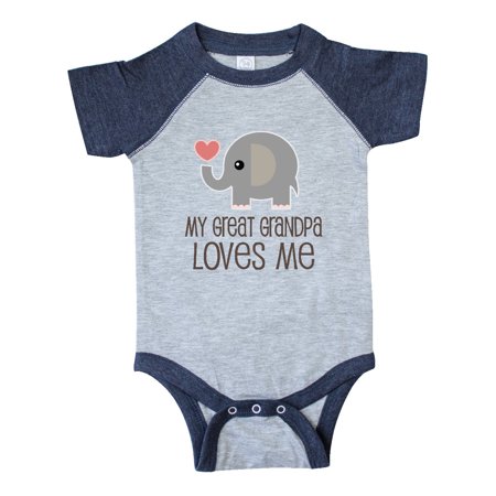 Inktastic Great Grandpa Loves Me Gift Baby Boy or Baby Girl Bodysuit