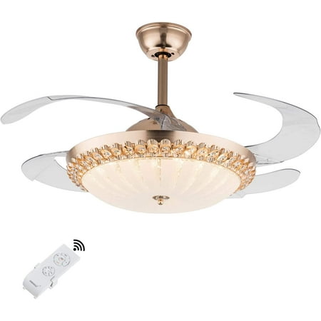 FINE MAKER 42” Gold Fandelier Invisible Blades Ceiling Fan with Light Modern Round LED Chandelier Fan for Living Room Dining Room
FINE MAKER 42” Gold Fandelier Invisible Blades Ceiling Fan with Light Modern Round LED Chandelier Fan for Living Room Dining Room
