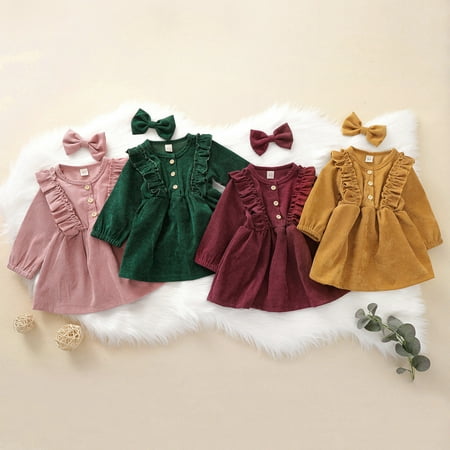 Autumn Toddler Baby Girls Dress Long Sleeve Ruffles Princess Dress Kids Corduroy Pleated Dress
Autumn Toddler Baby Girls Dress Long Sleeve Ruffles Princess Dress Kids Corduroy Pleated Dress