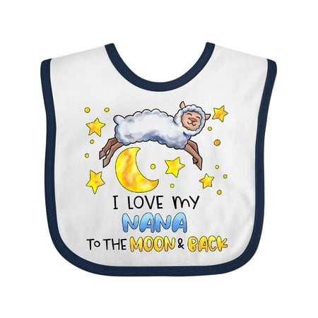 Inktastic I Love My Nana to the Moon and Back Cute Sheep Gift Baby Boy or Baby Girl Bib
Inktastic I Love My Nana to the Moon and Back Cute Sheep Gift Baby Boy or Baby Girl Bib