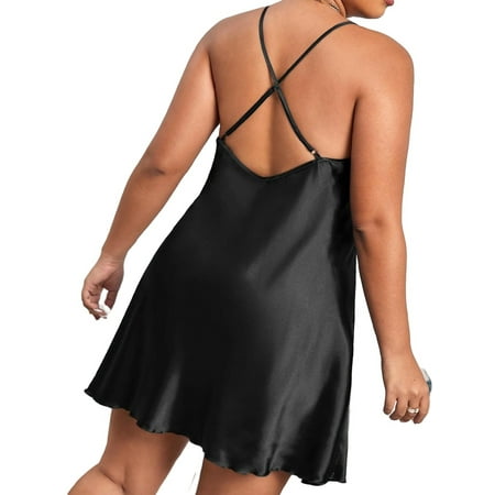 Sexy Cami Strap Slip Dress Sleeveless Black Plus Size Nightgowns & Sleepshirts (Women s)
Sexy Cami Strap Slip Dress Sleeveless Black Plus Size Nightgowns & Sleepshirts (Women s)