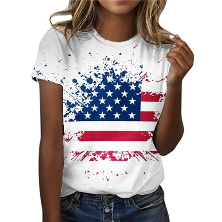Women s Shirts Summer Plain Tees for Women Women Flag Print O Neck Tops Short Sleeve Round Neck Tee Shirt Printed Flower Loose Side Split Blouse Tunic Scrub Long Sleeve Ladies Summer T Shirts
Women s Shirts Summer Plain Tees for Women Women Flag Print O Neck Tops Short Sleeve Round Neck Tee Shirt Printed Flower Loose Side Split Blouse Tunic Scrub Long Sleeve Ladies Summer T Shirts