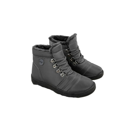 Daeful Women Warm Booties Plush Lined Snow Boots Lace Up Winter Boot Outdoor Breathable Casual Faux Ankle Bootie Gray 8
Daeful Women Warm Booties Plush Lined Snow Boots Lace Up Winter Boot Outdoor Breathable Casual Faux Ankle Bootie Gray 8