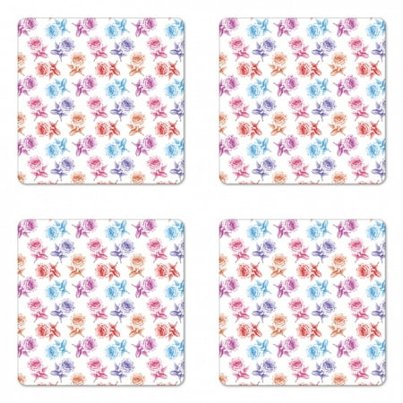 Floral Coaster Set of 4 Rose Petals Romantic Blossoming Nature in Digital Style Pattern Display Square Hardboard Gloss Coasters Standard Size Multicolor by Ambesonne
Floral Coaster Set of 4 Rose Petals Romantic Blossoming Nature in Digital Style Pattern Display Square Hardboard Gloss Coasters Standard Size Multicolor by Ambesonne