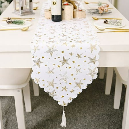 Yaoping 1 Pc Christmas Decorations Creative New Bronzing White Table Runner Table Decorations
Yaoping 1 Pc Christmas Decorations Creative New Bronzing White Table Runner Table Decorations