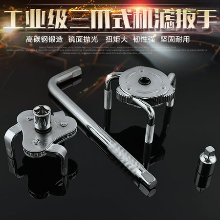 Oil Filter Wrench Carbon Steel Adjustable Universal Heavy-Duty with 3 Jaw Universal Heavy-Duty Oil Filter Spanner Removal Tool for Car Motorcycle Vehicle
Oil Filter Wrench Carbon Steel Adjustable Universal Heavy-Duty with 3 Jaw Universal Heavy-Duty Oil Filter Spanner Removal Tool for Car Motorcycle Vehicle