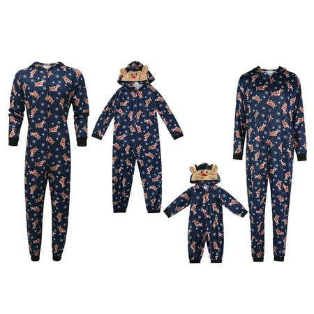 Spring hue Christmas Family Matching Pajamas for Adults Baby Kids One-Piece Jammies Nightwear