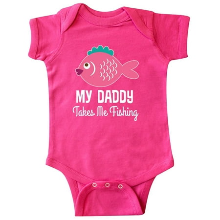 Inktastic My Daddy Takes Me Fishing Girls Gift Baby Girl Bodysuit