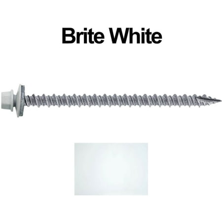 Jake Sales Brand - #10 x 3 Metal Roof Screw ~250- Hex Head - Type 17 Tip - EPDM washer - BRIGHT WHITE
Jake Sales Brand - #10 x 3 Metal Roof Screw ~250- Hex Head - Type 17 Tip - EPDM washer - BRIGHT WHITE