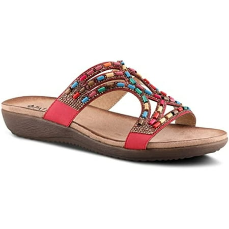 Patrizia Women s Twirling Slide Sandal Red EU 37 / US 6.5-7