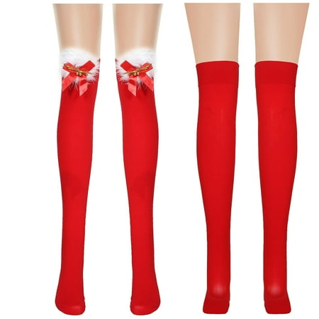 Tejiojio Women clothing Gifts Women Christmas Long Tube Socks Solid Color Bowknot Garter Christmas Party
Tejiojio Women clothing Gifts Women Christmas Long Tube Socks Solid Color Bowknot Garter Christmas Party