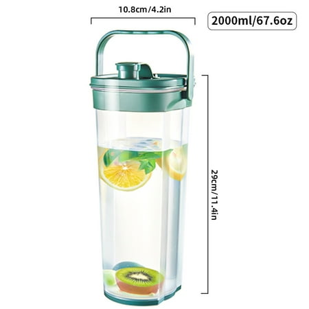 1pc Sealed Cold Water Bottle Plastic Water Bottle With Handle 2000ml/67.6oz Cold Water Bottle Large Capacity Coke Barrel Cold Water Cup
1pc Sealed Cold Water Bottle Plastic Water Bottle With Handle 2000ml/67.6oz Cold Water Bottle Large Capacity Coke Barrel Cold Water Cup
