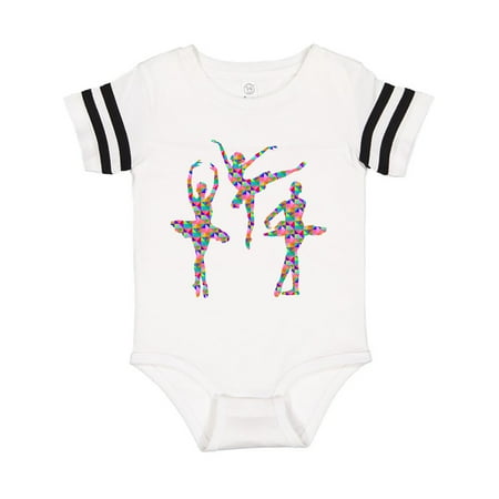 Inktastic Geometric Pattern Ballerinas Gift Baby Girl Bodysuit