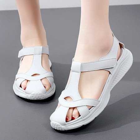 Cathalem Summer Breathable Peep Toe Sandals Women Fashion Sport Beach Comfortable Hook Loop Wedges Shoes Hiking Sandals Women S White 9.5
Cathalem Summer Breathable Peep Toe Sandals Women Fashion Sport Beach Comfortable Hook Loop Wedges Shoes Hiking Sandals Women S White 9.5