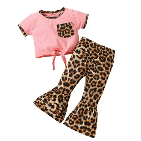 baby girl clothes Summer Short Sleeve Tops Leopard Flares Pants Trousers 2 Piece Suit Outfits
baby girl clothes Summer Short Sleeve Tops Leopard Flares Pants Trousers 2 Piece Suit Outfits