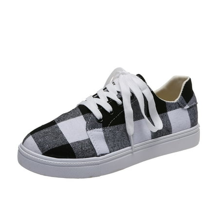 NECHOLOGY Womens Casual Slip on Shoes Ladies Fashion Colorblock Plaid Lace Up Flat Comfort Shoe Women Casual Sandals Shoes Black 7
NECHOLOGY Womens Casual Slip on Shoes Ladies Fashion Colorblock Plaid Lace Up Flat Comfort Shoe Women Casual Sandals Shoes Black 7