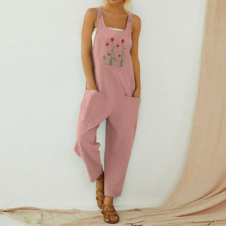 Dasayo Pink Womens Jumpsuits Casual Women Casual Boho Print Pocket Romper Long Playsuit Strap Button Jumpsuit
Dasayo Pink Womens Jumpsuits Casual Women Casual Boho Print Pocket Romper Long Playsuit Strap Button Jumpsuit
